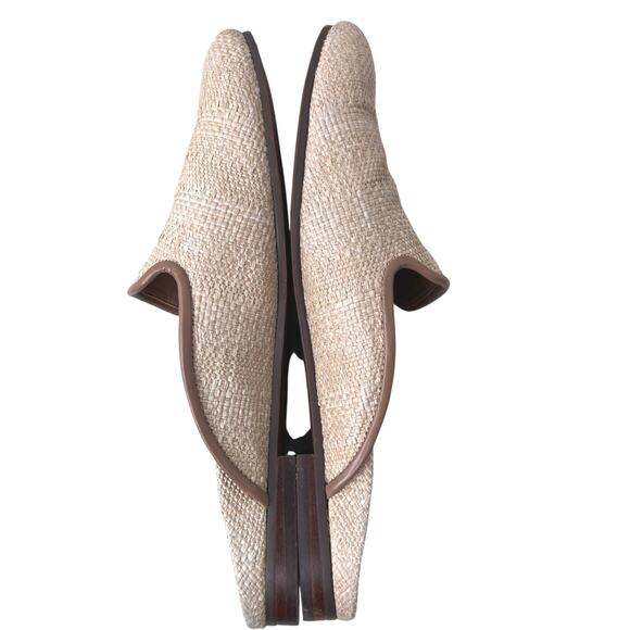 VIONIC Willa Flat Mule in Natural Raffia Tan Woven Loafers Comfort Women's 9.5 - Picture 10 of 11